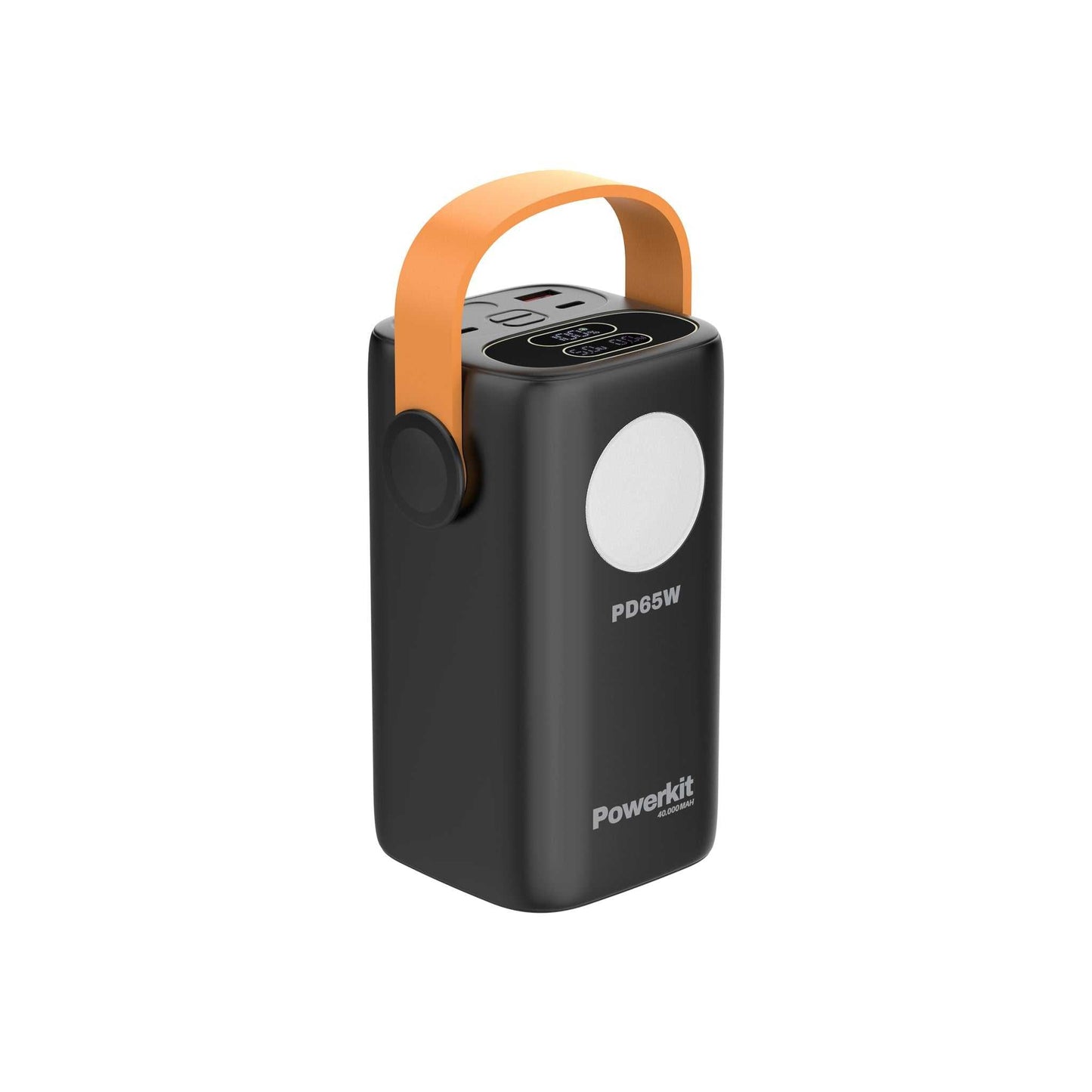 Power Station 40.000 mAh bærbar oplader med 65W lynladning, indbygget display og lommelygte, oplader op til 3 enheder samtidigt.