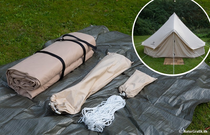 Hurtig opsætning af glampingtelt